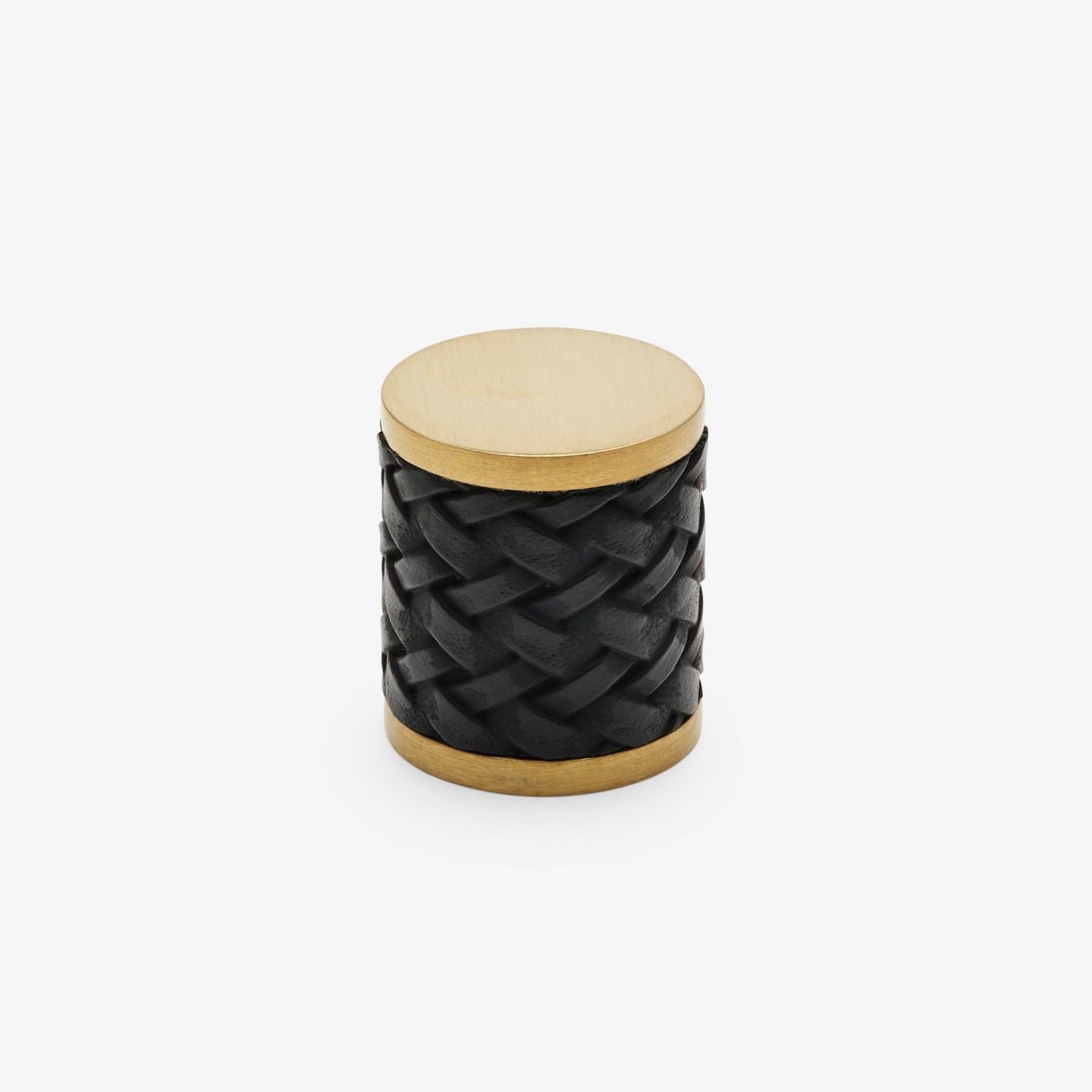 Chelsea knob - Brushed brass with black braid