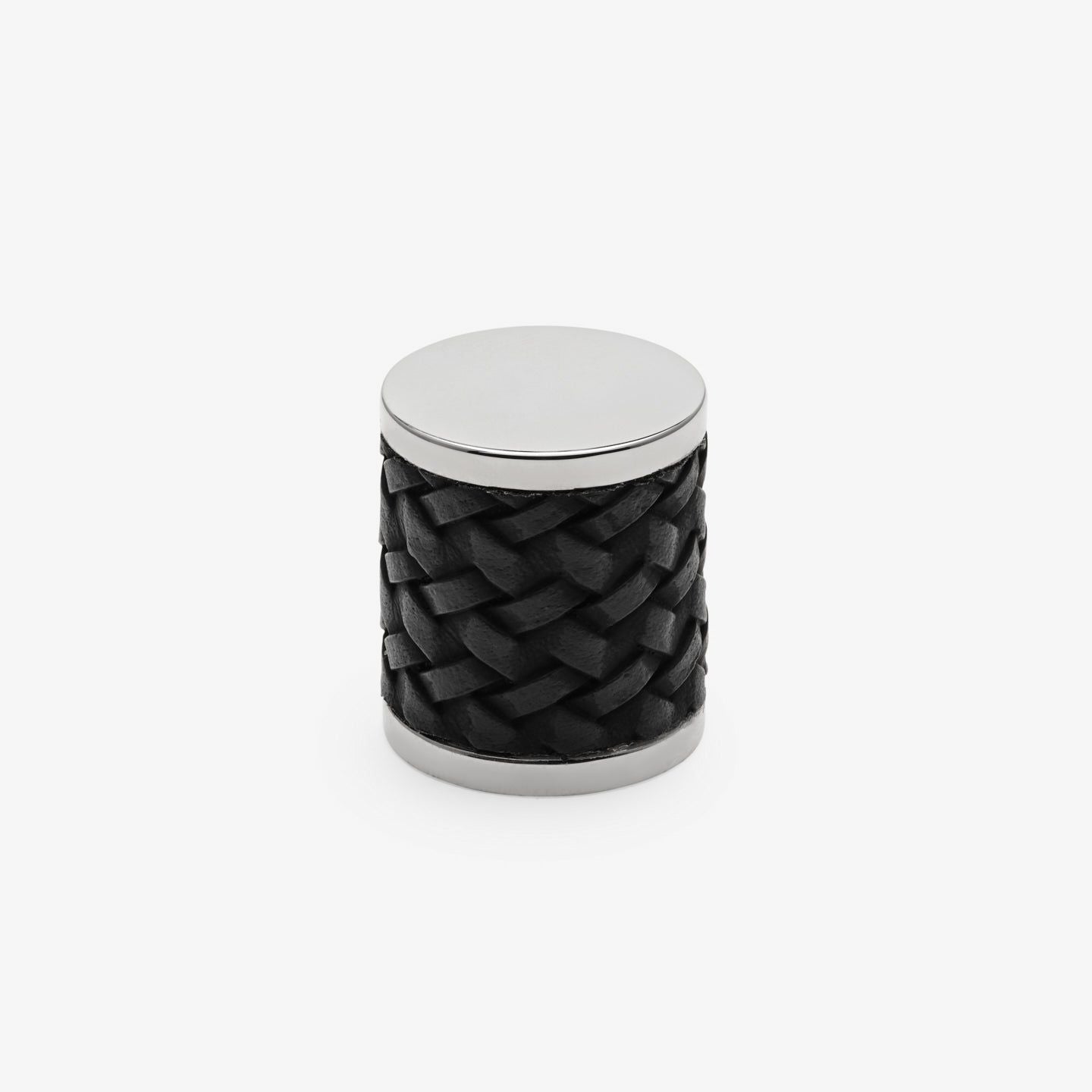 Chelsea knob - Chrome with black braid