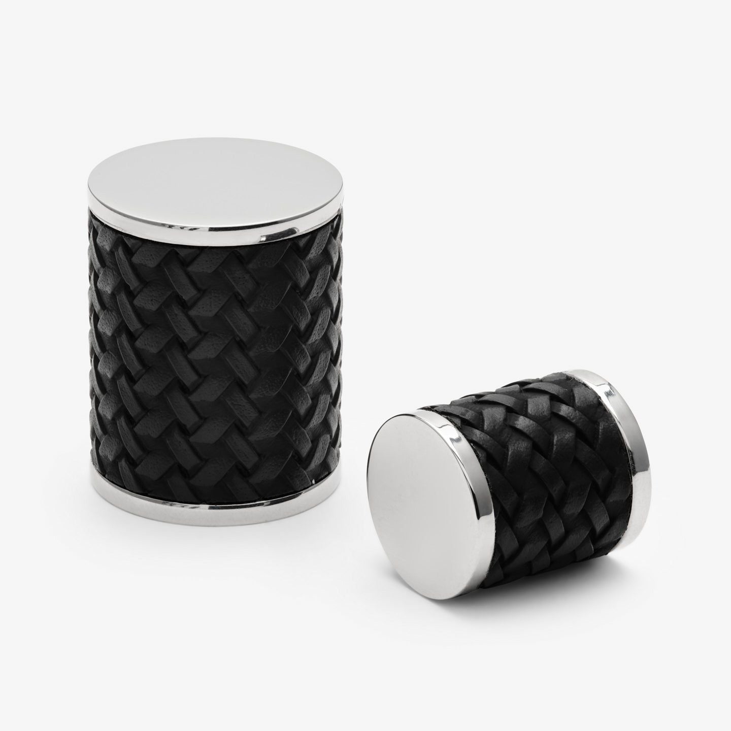 Chelsea knob - Chrome with black braid