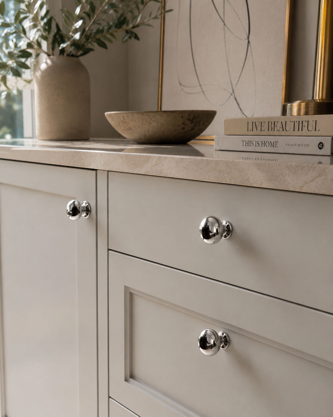 Classic Round Knob Chrome