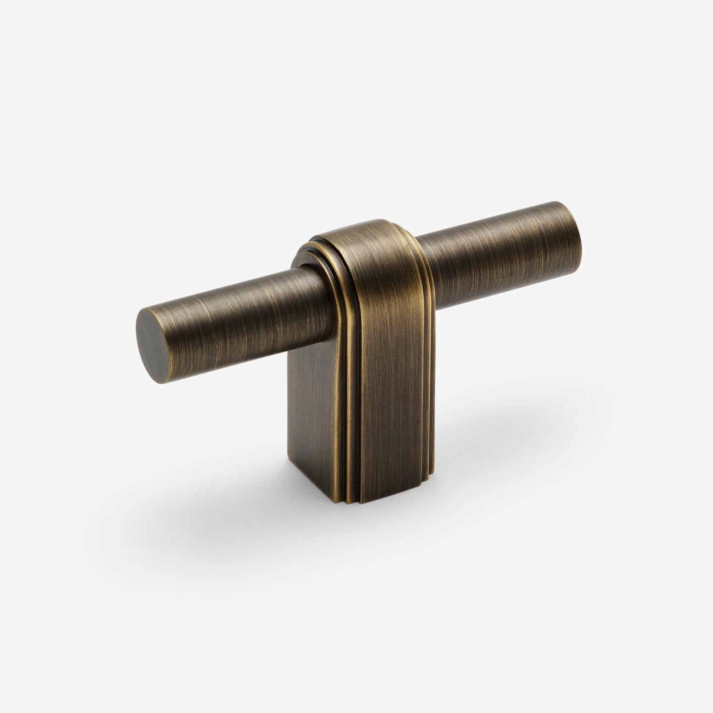 Brooklyn T-bar handle - Antique Brass