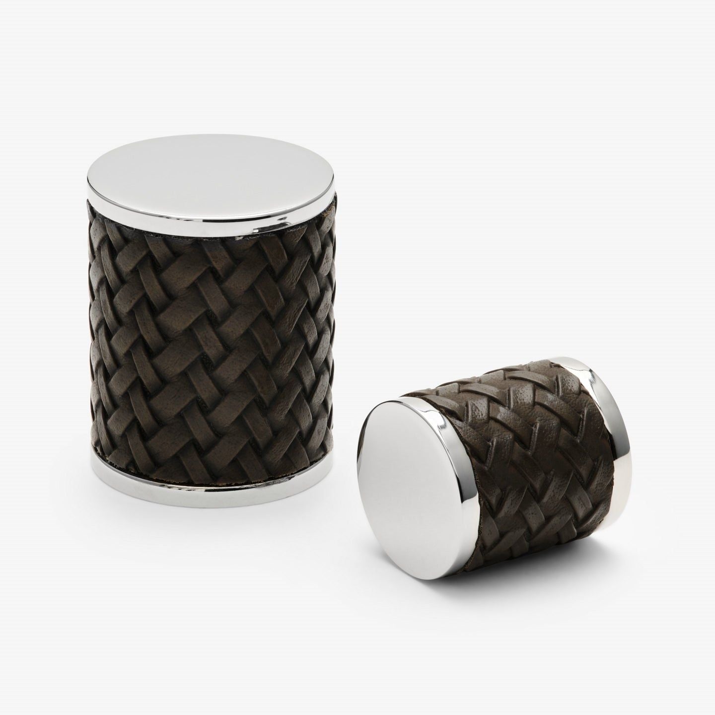 Chelsea knott - Krom med brun flettet