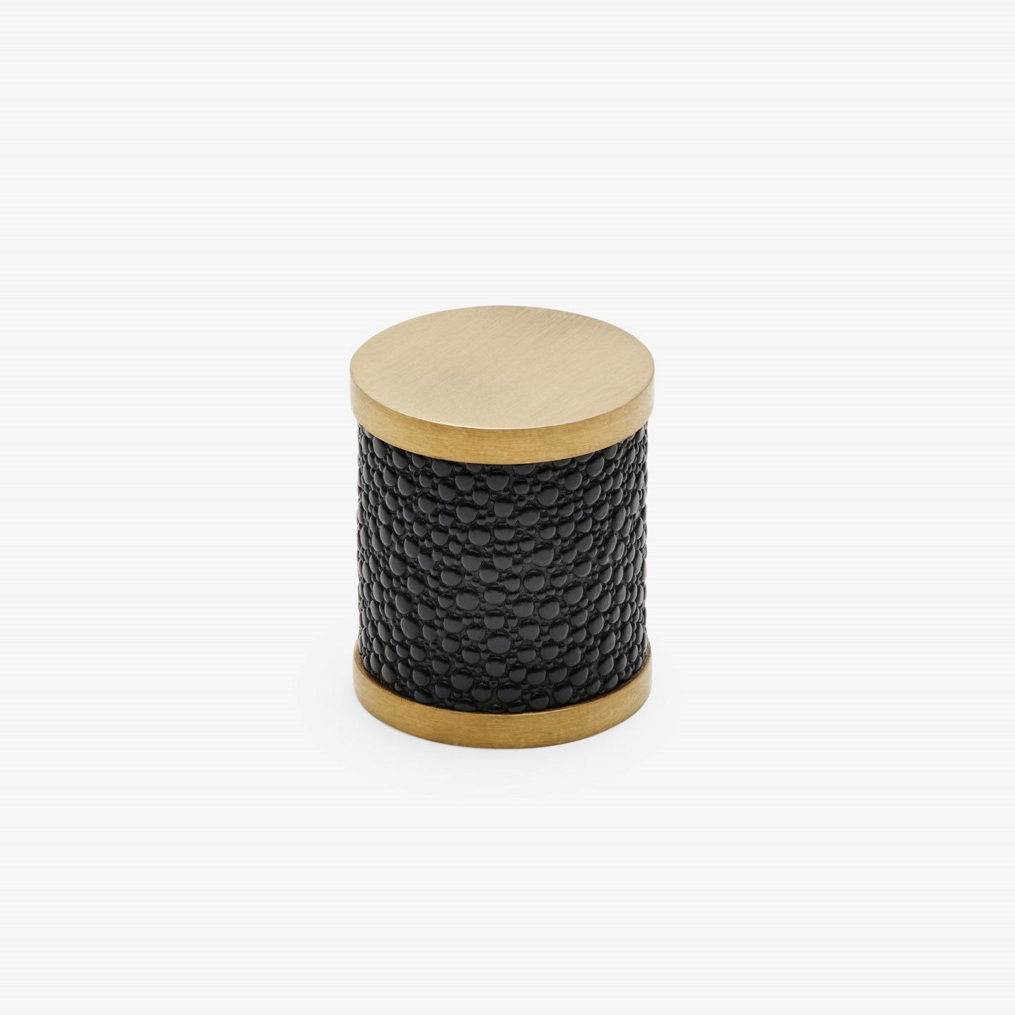 Chelsea knob - Brushed brass with black pearl