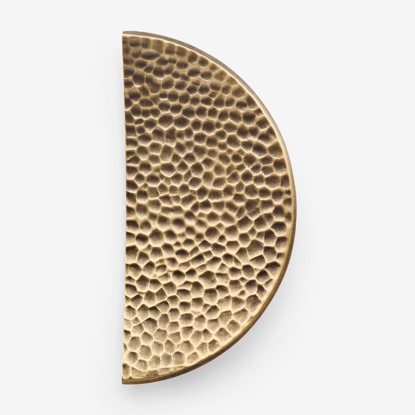 Hamret Sirkel håndtak - Antique Brass