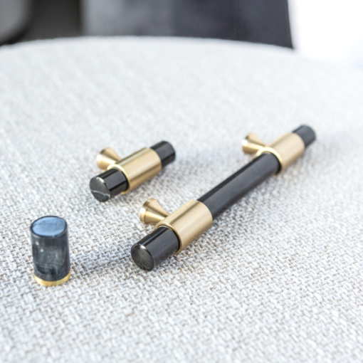 marmor håndtak børstet messing