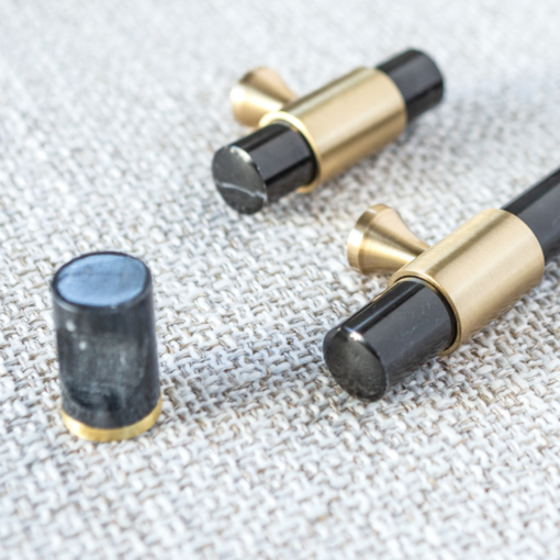 marmor t-bar håndtak svart