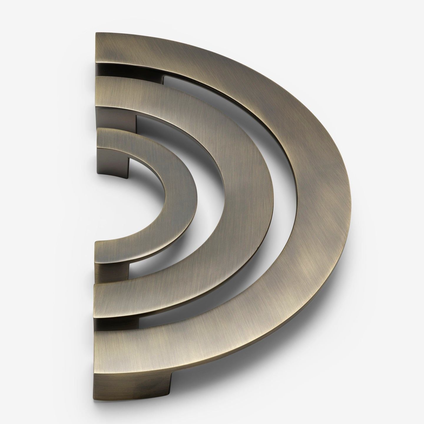 Crescent håndtak - Antique Brass