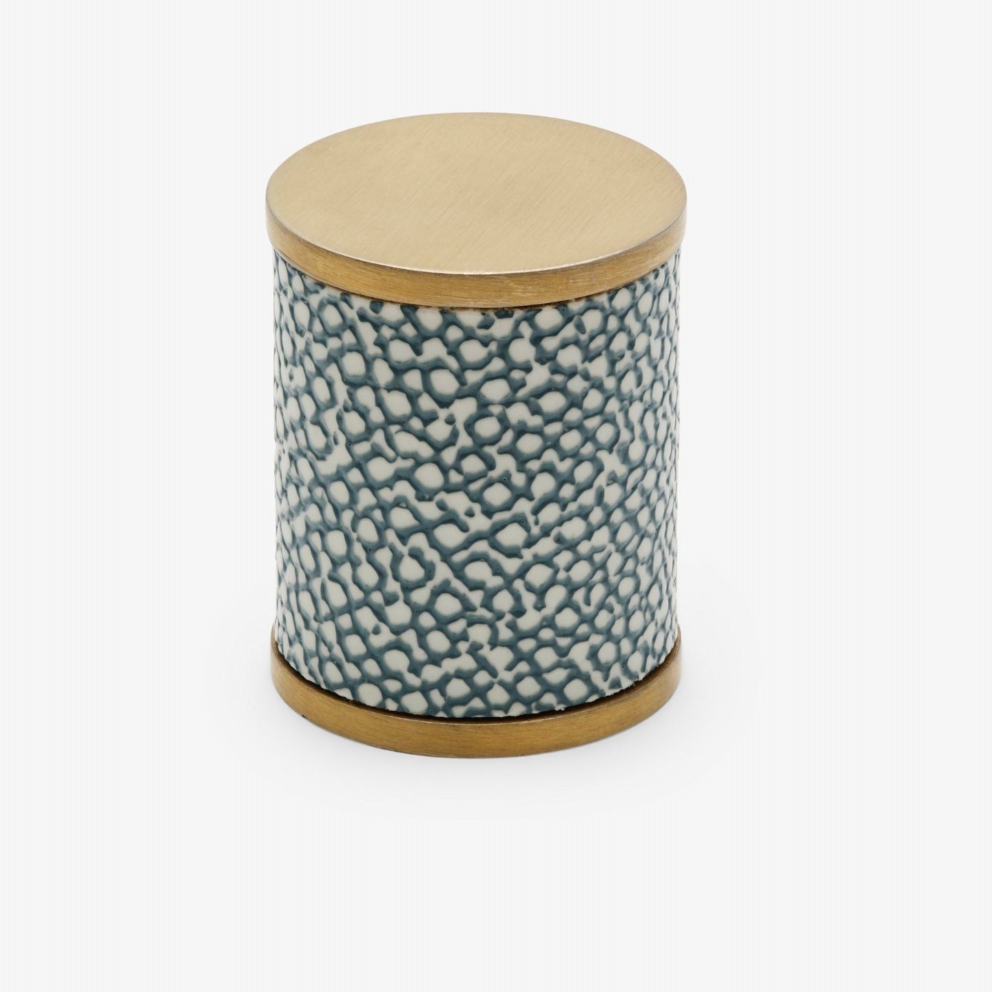 Chelsea knob - Brushed brass with blue