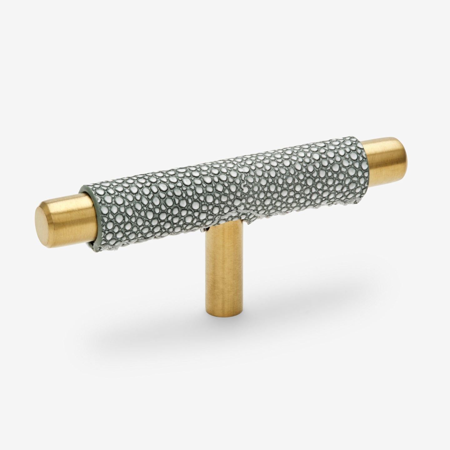 Chelsea T-bar håndtak - Børstet messing med blå