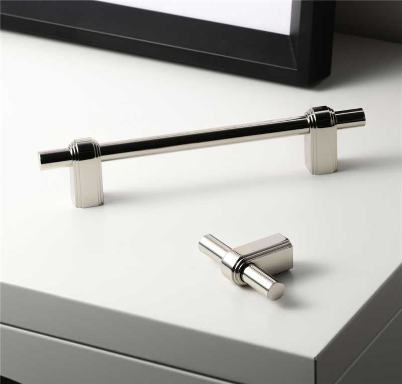 Brooklyn T-bar håndtak - Polert Nikkel