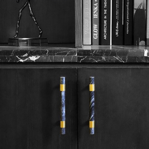 marmor håndtak svart