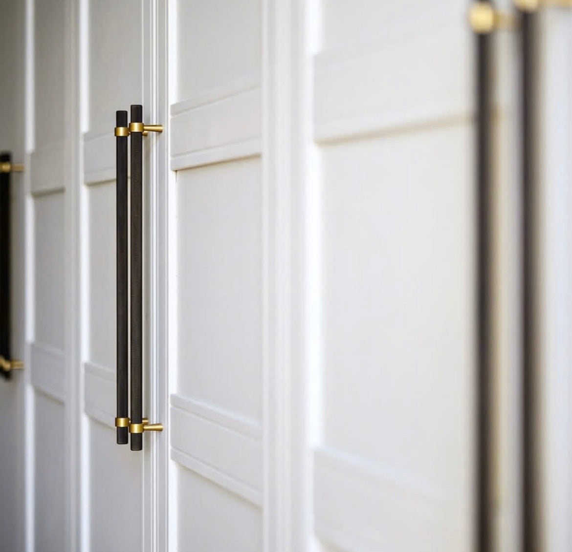 Oslo håndtak i Antique Brass med Børstet messing