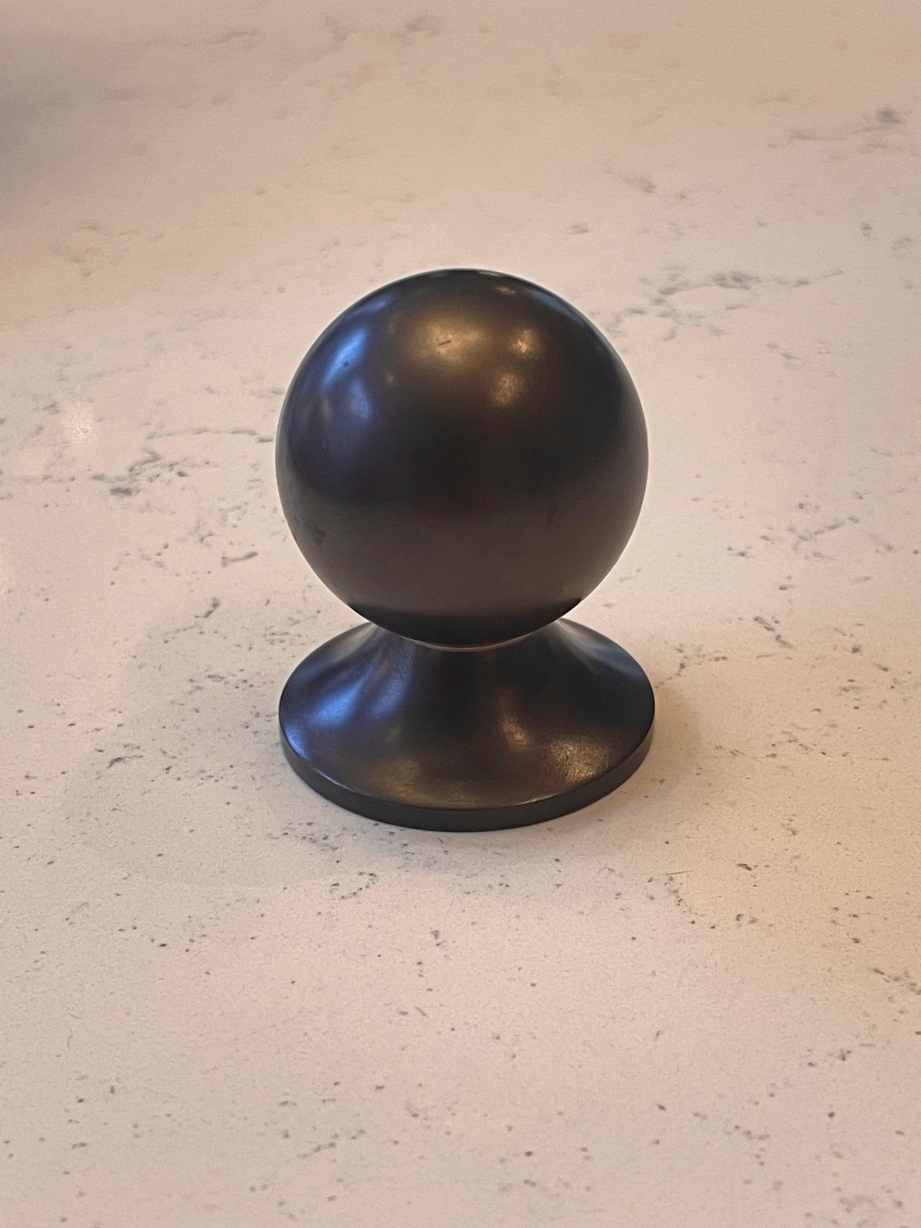 Classic Round Knob Brushed Brass