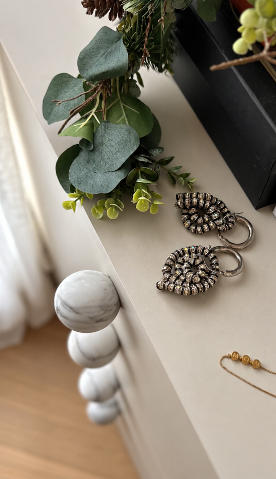 Marble knob - Black