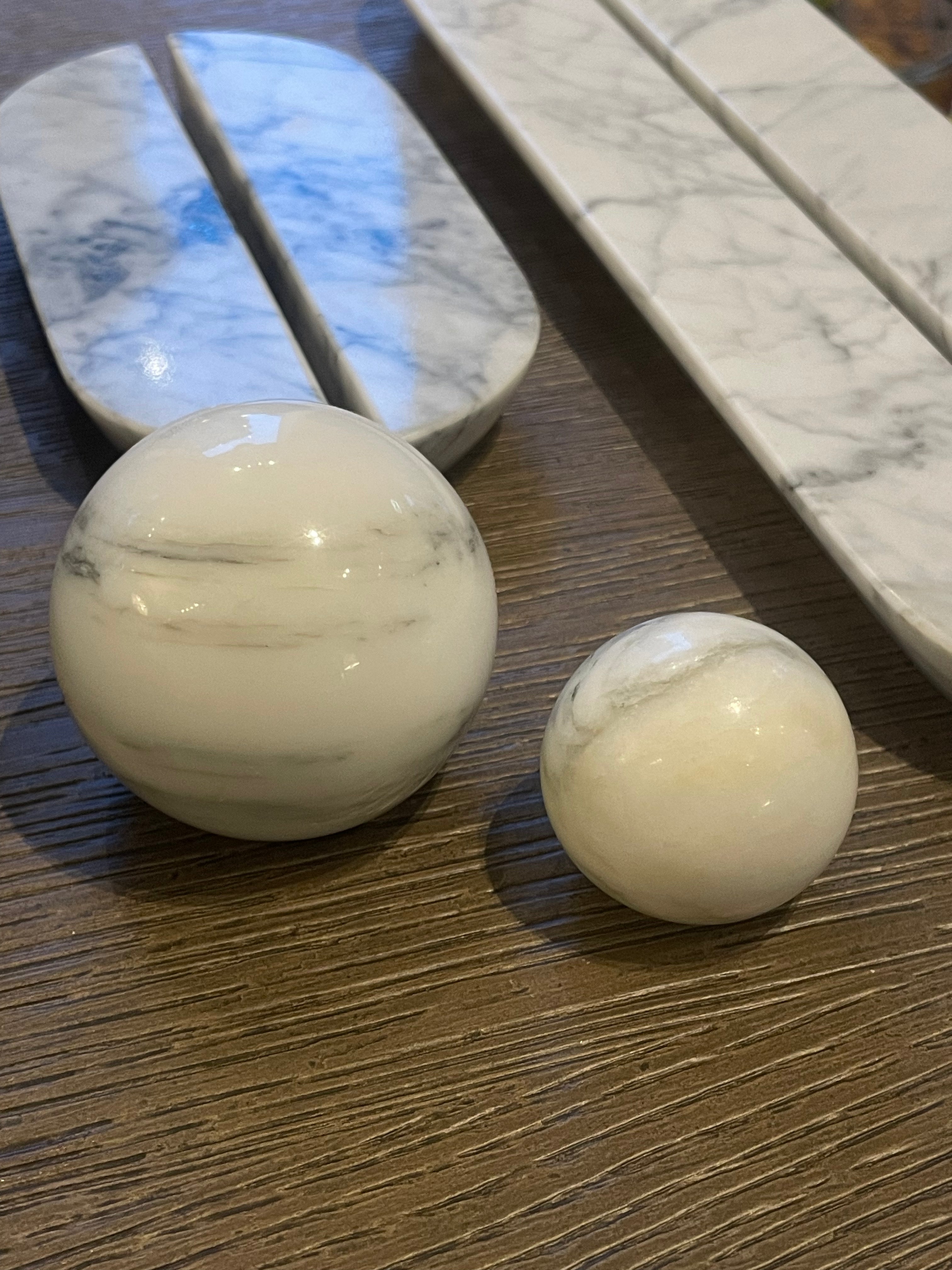 Marmor knott - Arabescato Hvit