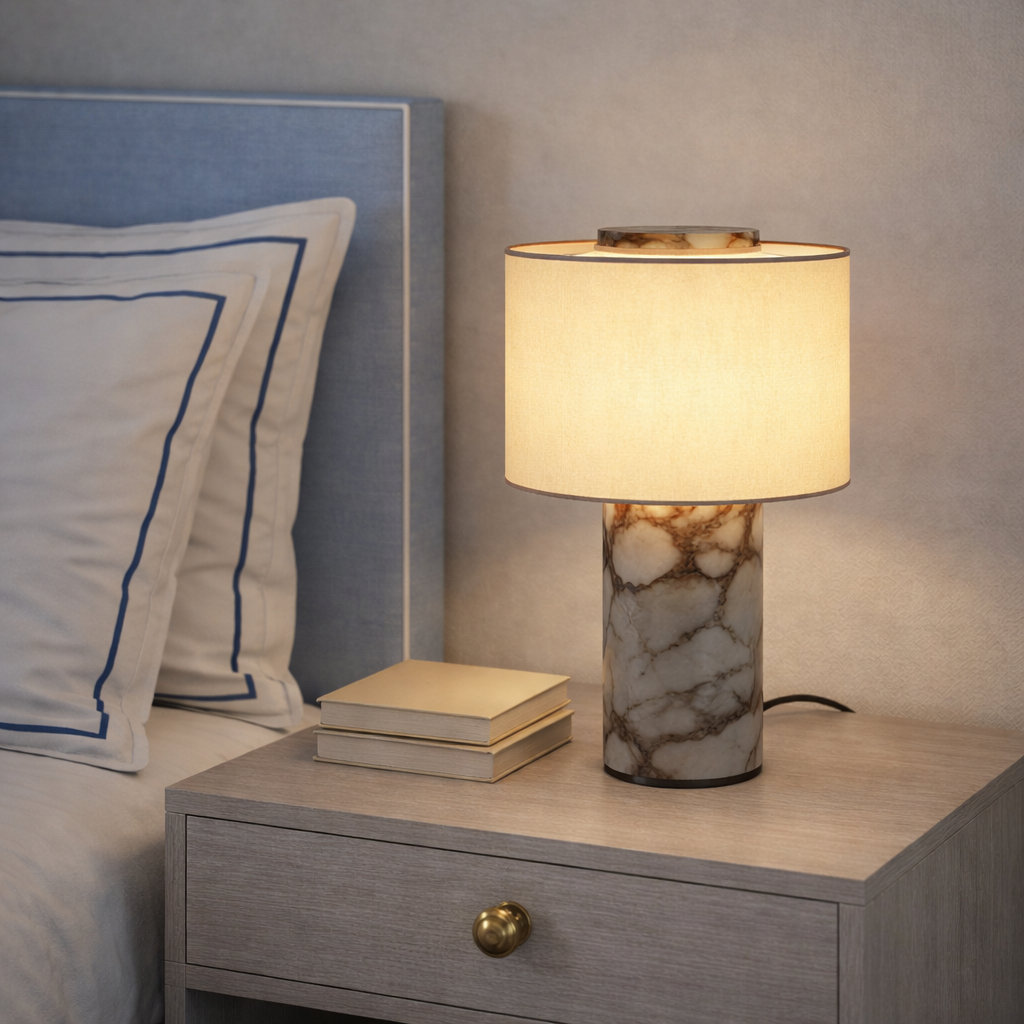 Marmor Lampe i Bulgari Purple