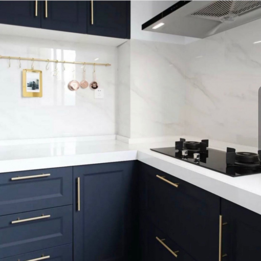 hexagon håndtak gull kjøkken