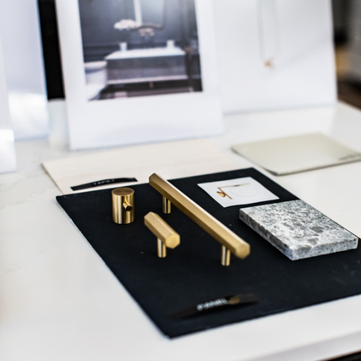 hexagon håndtak gull