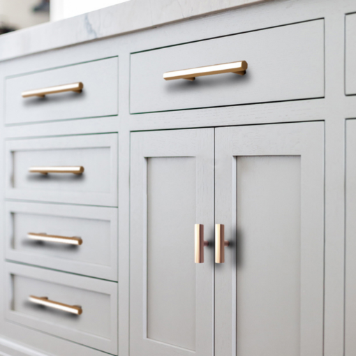 hexagon håndtak gull kjøkken