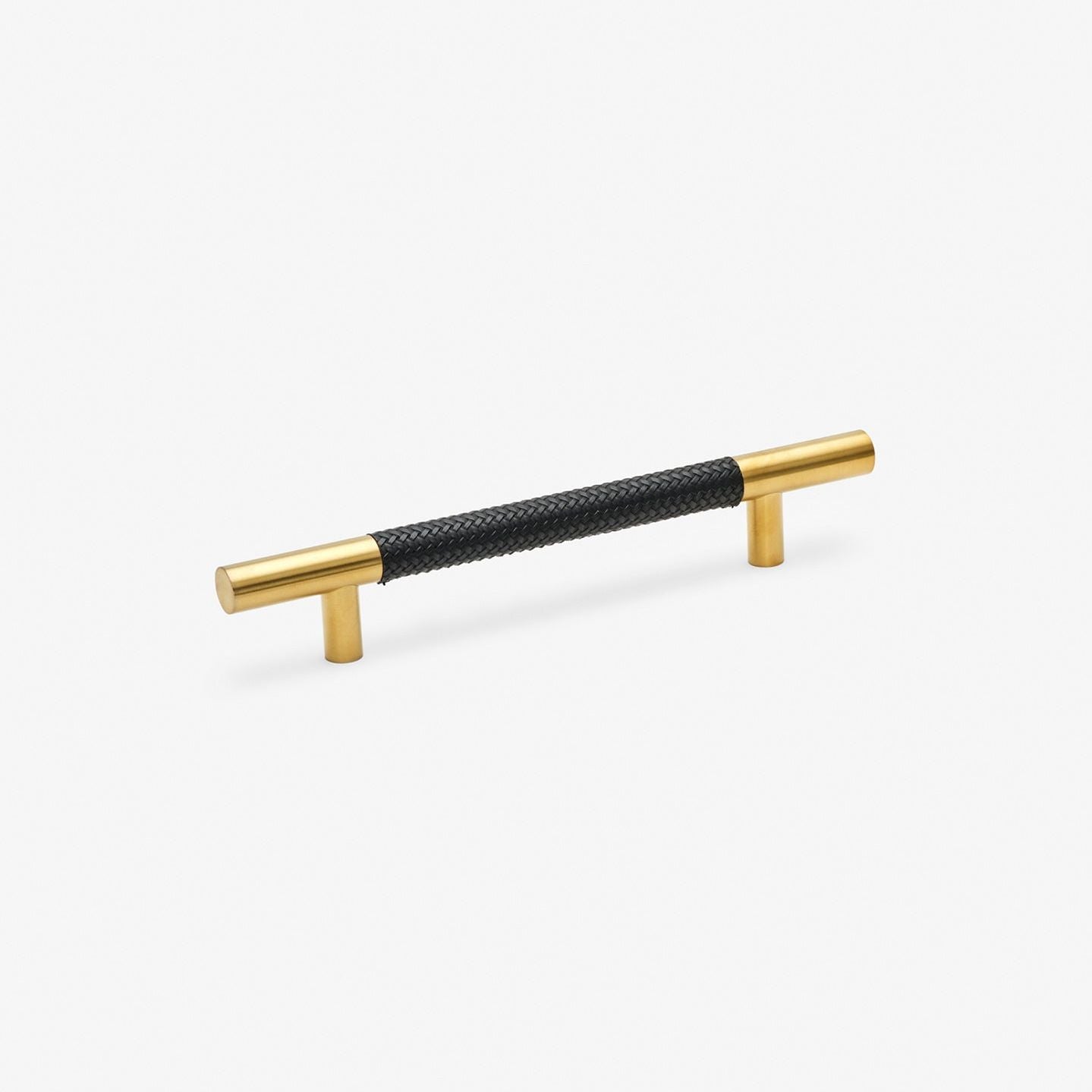 Chelsea handle - Brushed brass with black braid