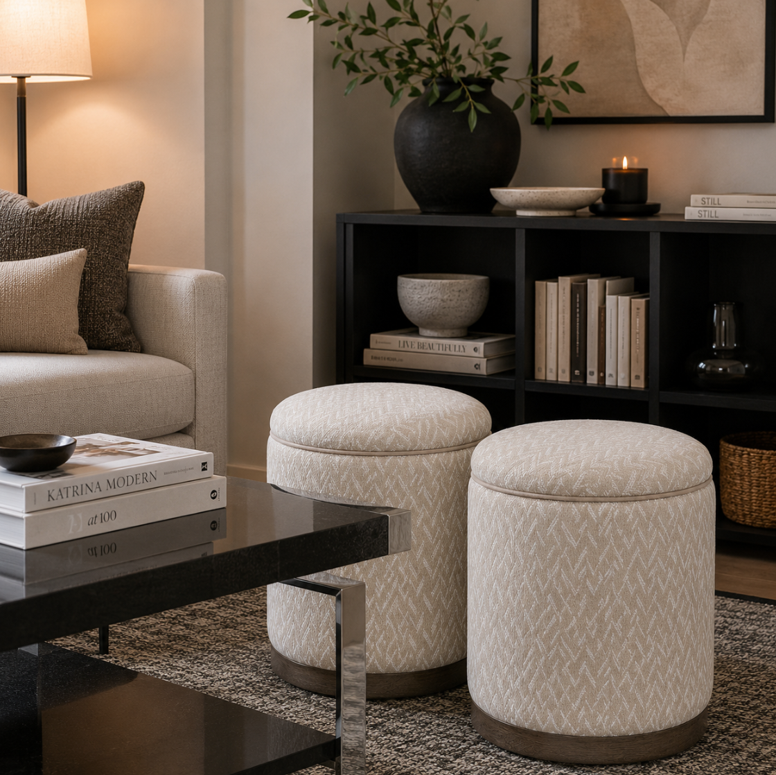 SMALL POUF WITH LID