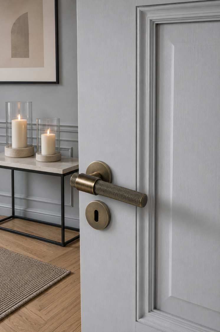 Kaja Door Handle - Antique Brass