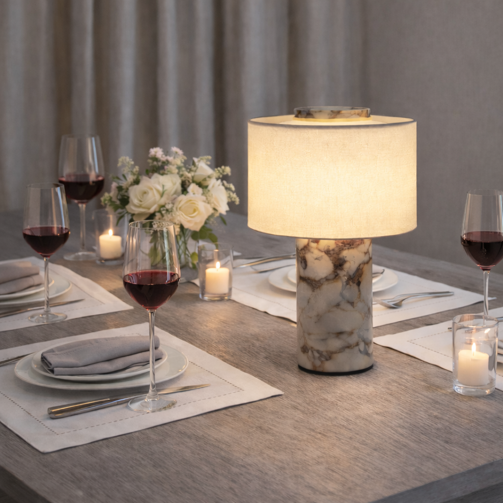 Marmor Lampe i Bulgari Purple