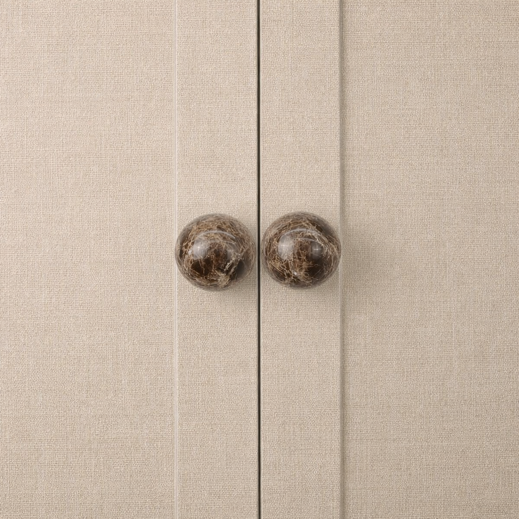 Marble knob - Black